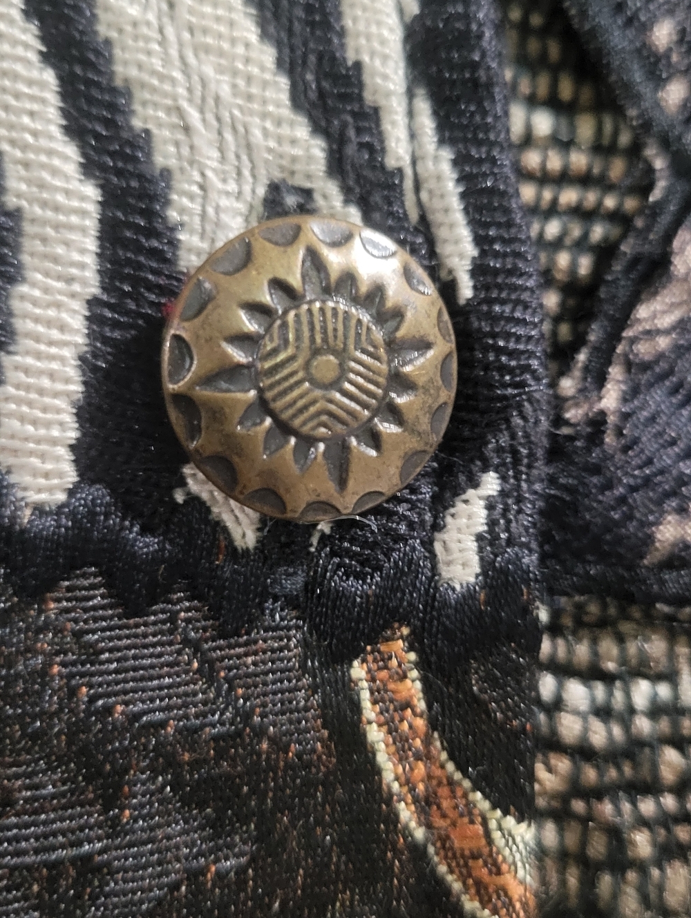 Coldwater Creek Vintage Mixed Media Ornate Patchwork Jacket Size M - Picture 14 of 16